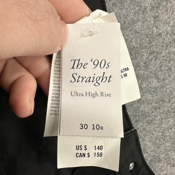 Abercromie & Fitch Vegan Leather Pants Womens 10 Black The 90's Ultra High Rise - Picture 11 of 15